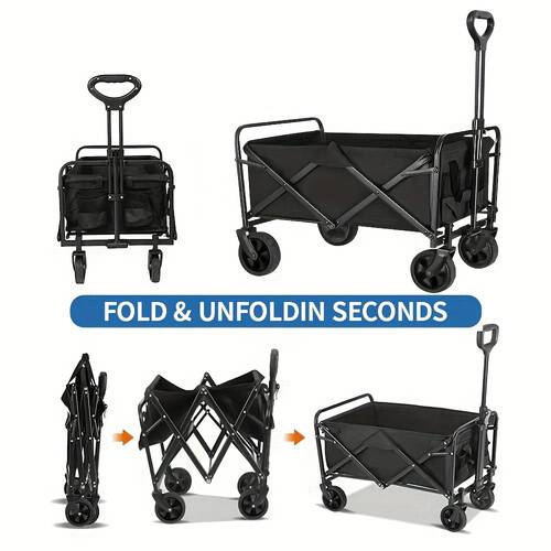 extra large size 300 450lbs large capacity foldable storage vehicle heavy duty foldable vehicle large capacity camper with all terrain wheels camping toy cart sports barbecue carrying food