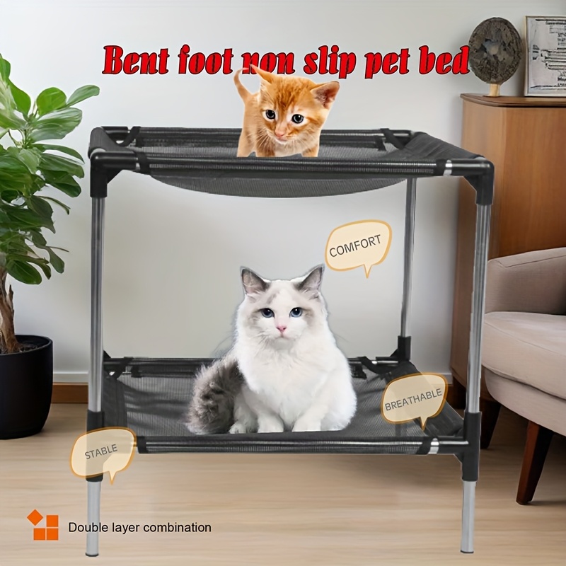 1set double layer stainless steel cat puppy bed breathable Temu