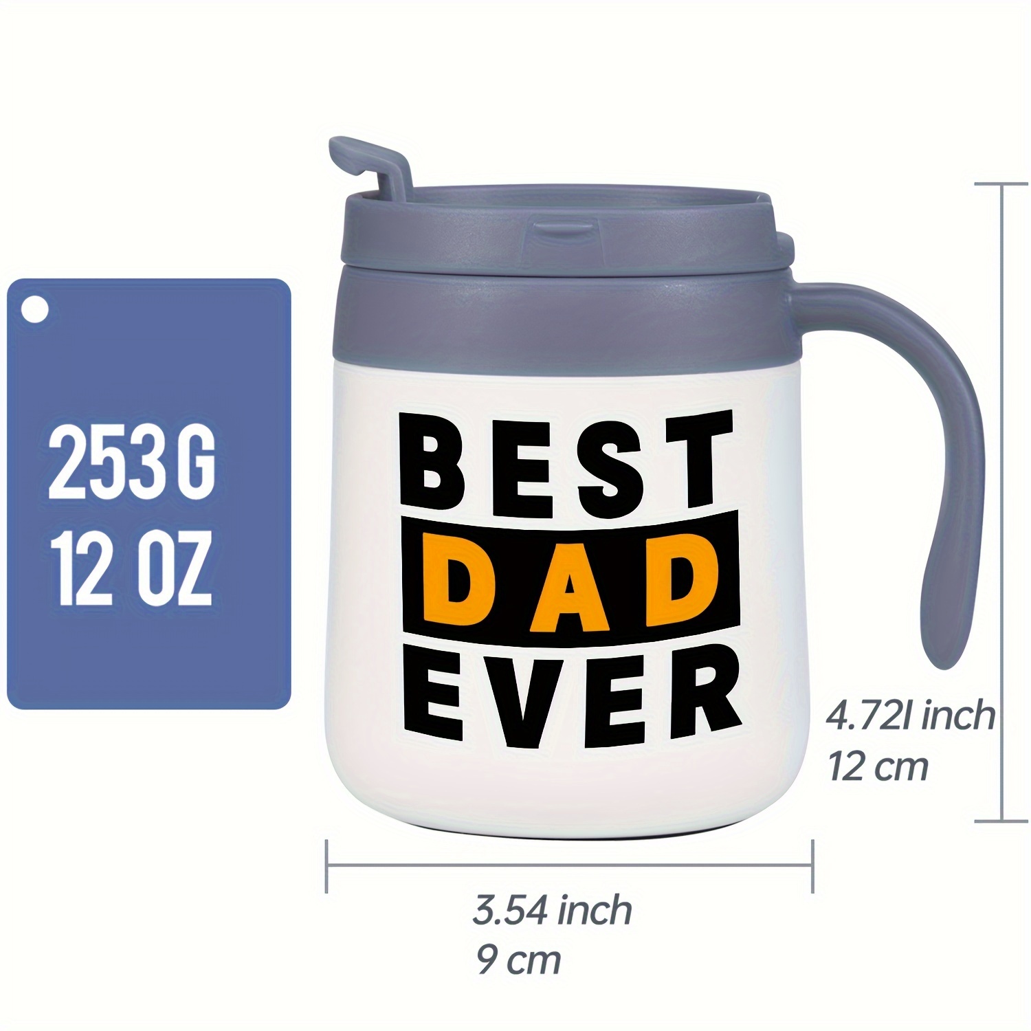 gifts for dad dad mug best dad ever mug dad gifts insulated coffee mug with handle and lid funny dad christmas birthday gifts for husband men him fathers gift day from wife kids son daughter 2