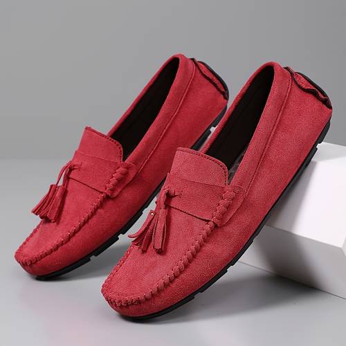 mens slip loafers comfortable casual business shoes with upper sole elastic closure suitable for driving office wear retro minimalist sneakers for year round wear size 39 47