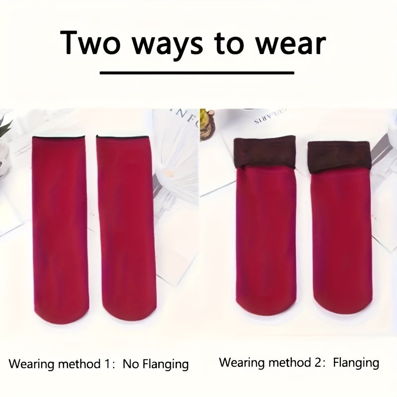5pcs Comfortable Warm Mid-Calf Boot Socks - Soft, Breathable, Elastic Polyester for Cold Weather, Mid-calf, Boot Socks