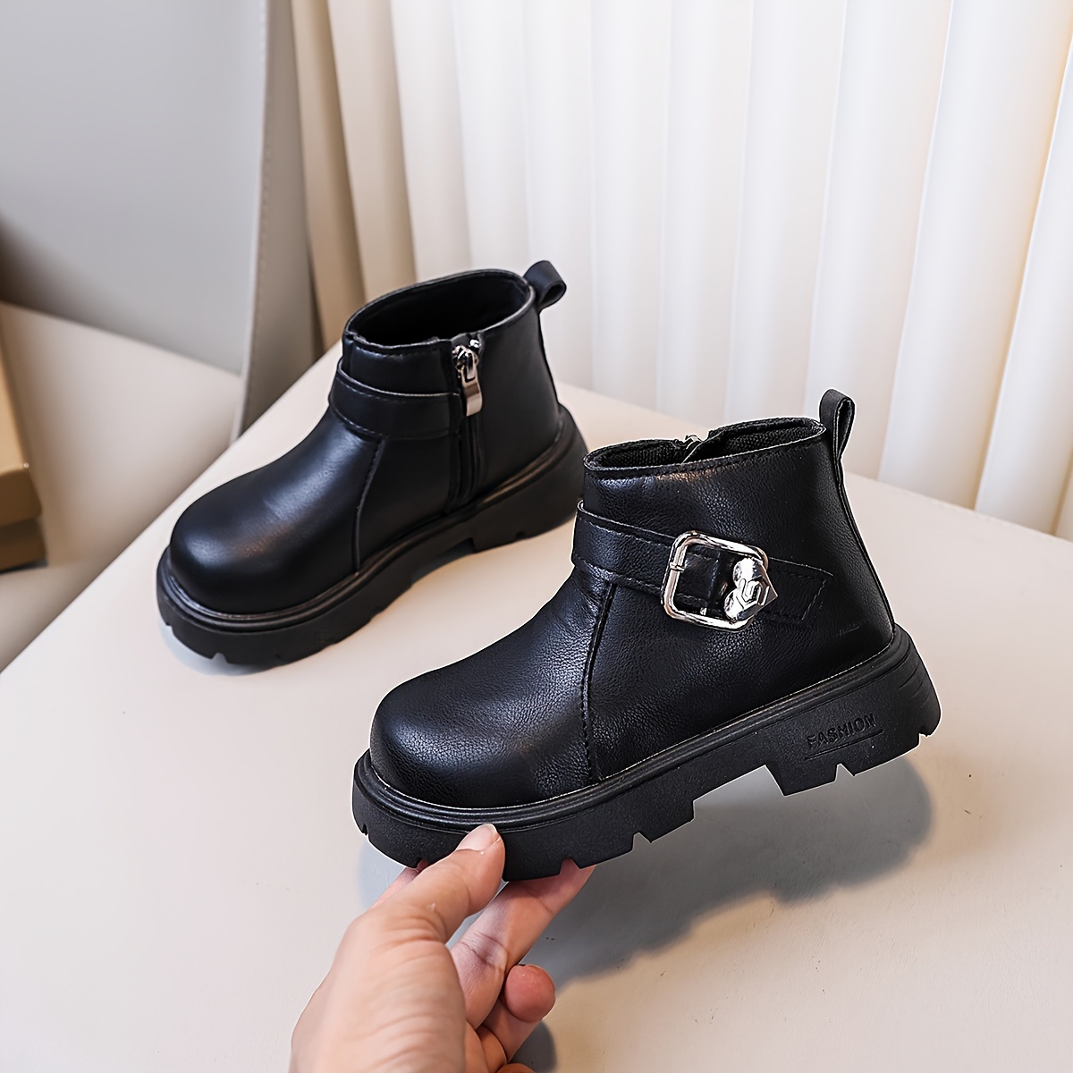 Botines Para Botas Cortas Para NiÃ±a Botines De Piel Sintética