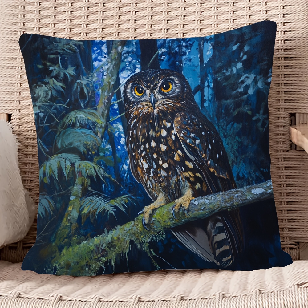 TEMU 1pc, Calling In Double-sided Printed Short Plush Pillow Cover, 18x18inch, Suitable For Sofa Living Room Bedroom, No Pillow Core, 2d Flat