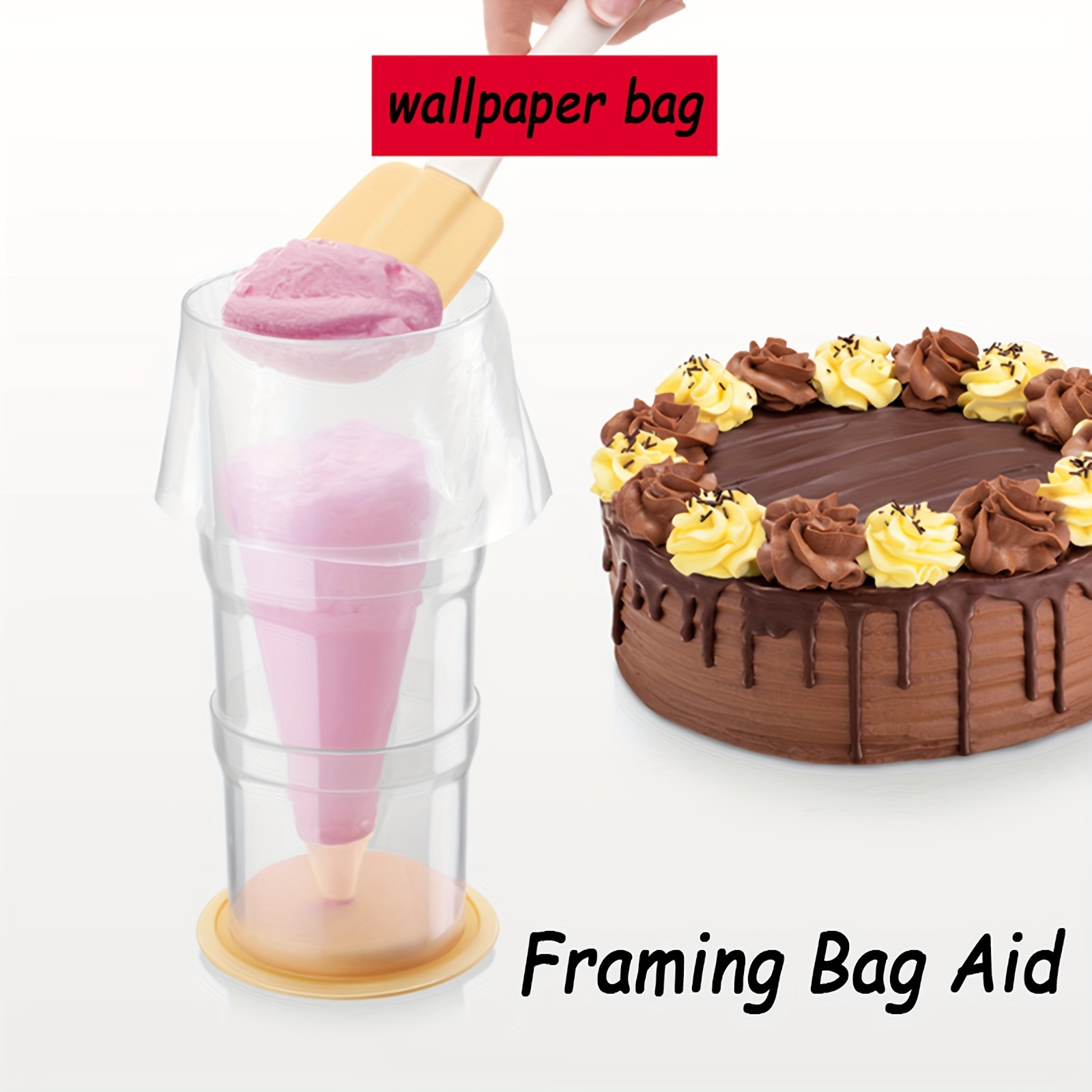

1pc Piping Bag Filling Stand (3.74''x 8.27''/ 9.5cm*21cm), Frosting Dispenser Support, Pastry Cream Cupcake Decorating Tool For Baking Beginners, Durable Polypropylene Material