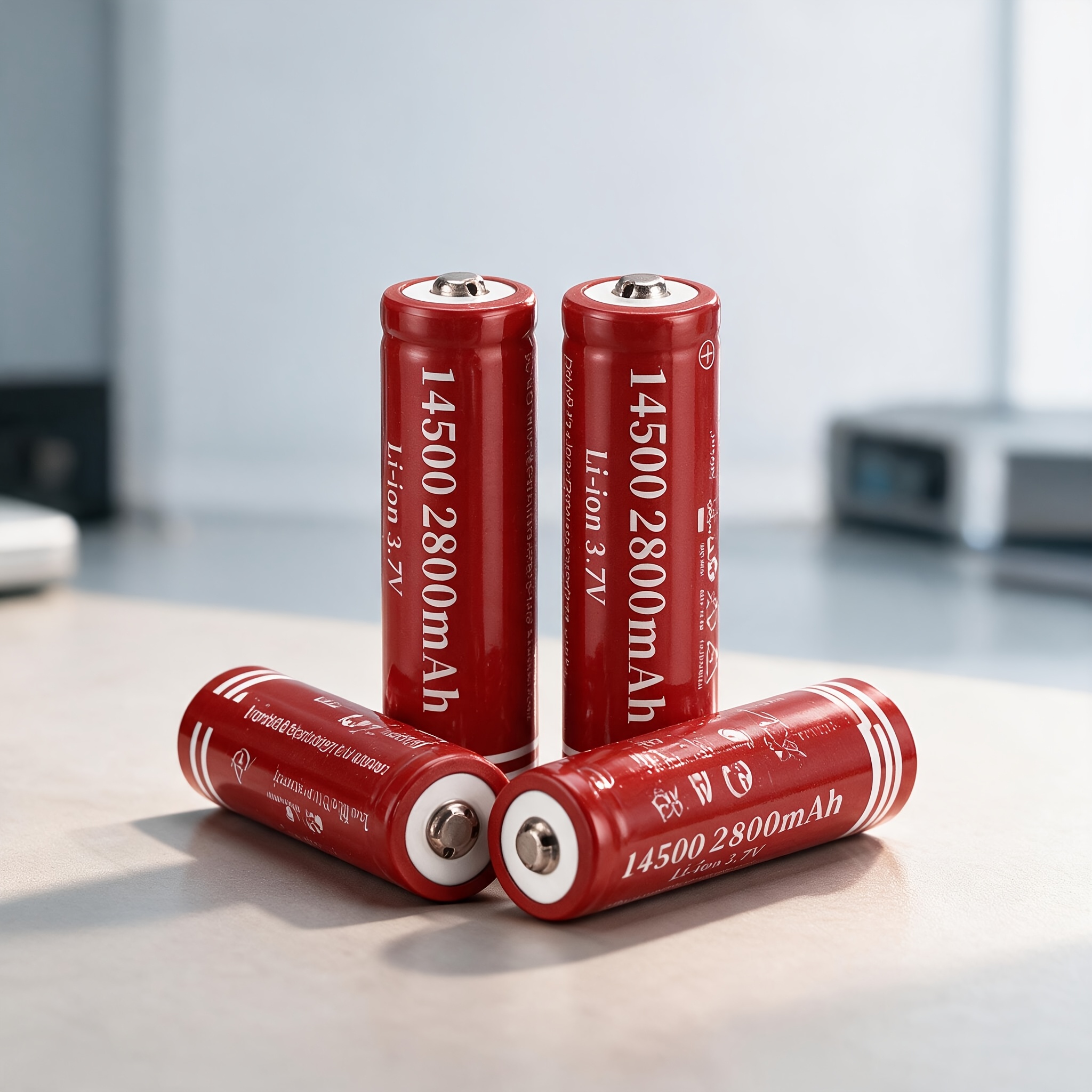 Image of 14500 Rechargeable Li- High Capacity 2800mah 3.7v Suitable For Flashlight, Camera, Alarm, Outdoor, For Flashlights, Radios,,, Power Banks, Smartphones - Lithium-