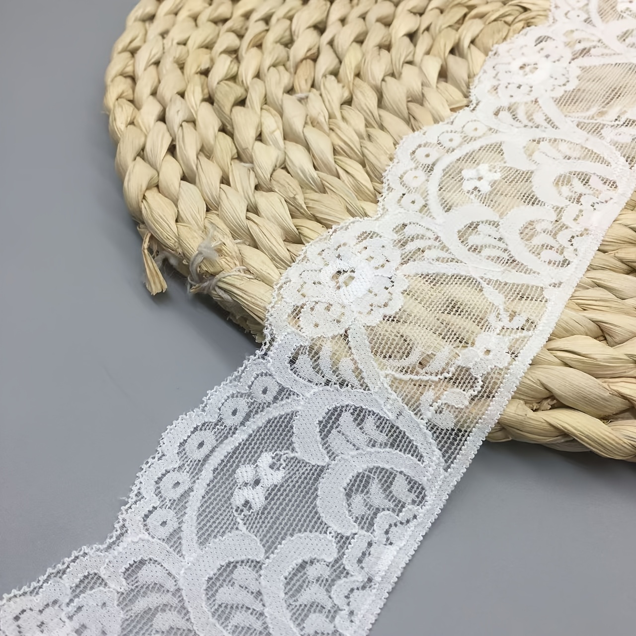 E-shop 3 Yards/108 Inches/274 Cm High-End Spitze, Exquisite, nicht dehnbarer Nylon-Spitze, geeignet für handgemachte Stoffe in Kleidung, Dessous,