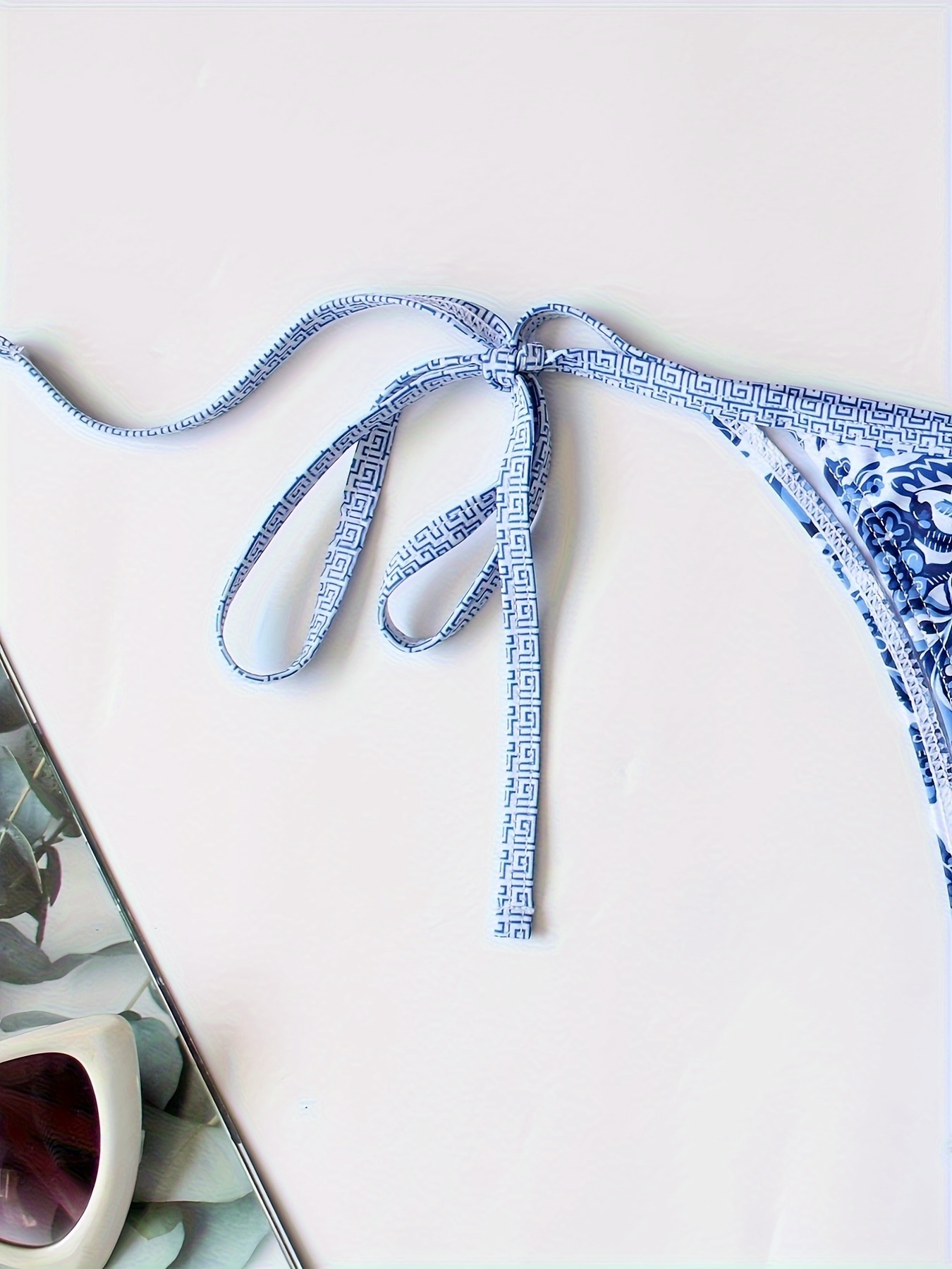 Blue and White Porcelain Women's Fashion Bikini Swimsuit