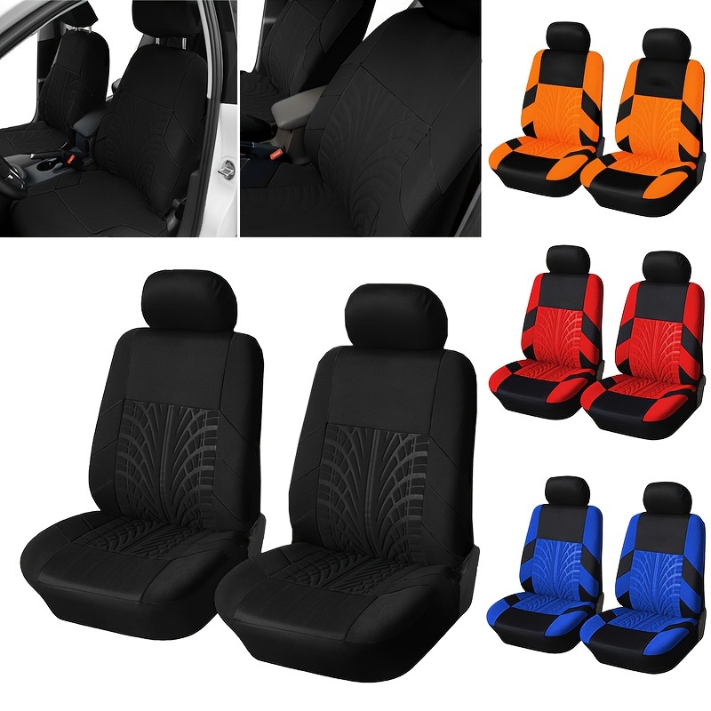 

2pcs Universal Car Seat Cover Polyester Fabric Protect Seat Covers Fashionable Decoration Of Car Seats Multiple Colors