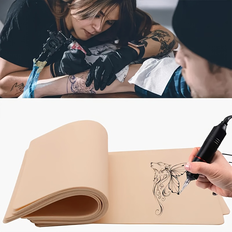 

10pcs Blank Tattoo Practice Skins - Double-sided, Odorless For Beginners & Experts - Ideal For Tattoos, Eyebrows & Lips