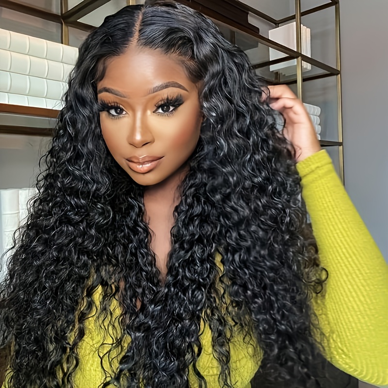 T Part Lace Front Wigs Human Hair 150 Water Wave Wigs Women Temu