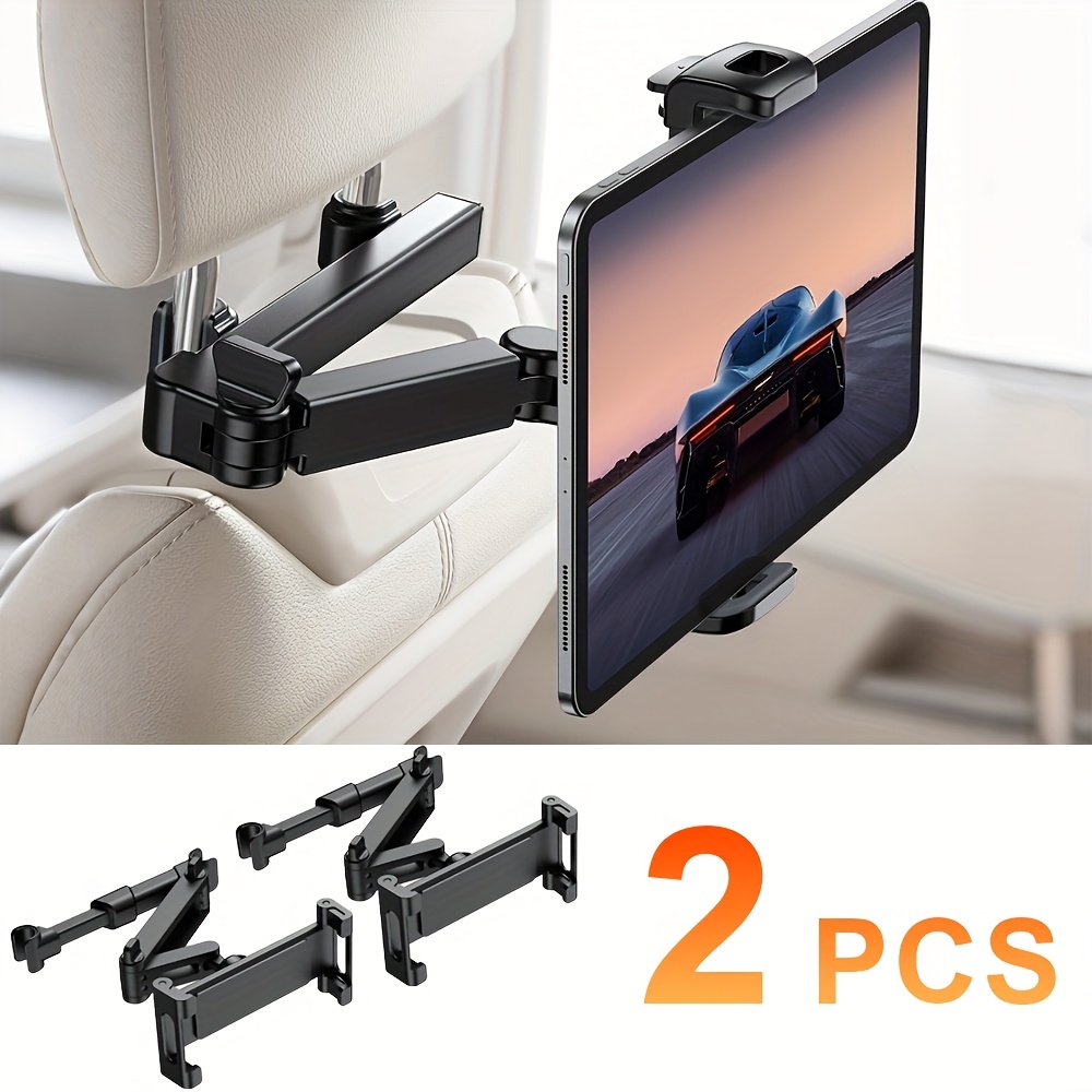 [4.7-12.9in Rotate Tablet Holder]2pcs Car Tablet Holder, Headrest Tablet Mount Headrest Stand Cradle Compatible with Devices, Rotate 360 °, Suitability 12-32cm Cell Phones And Tablets