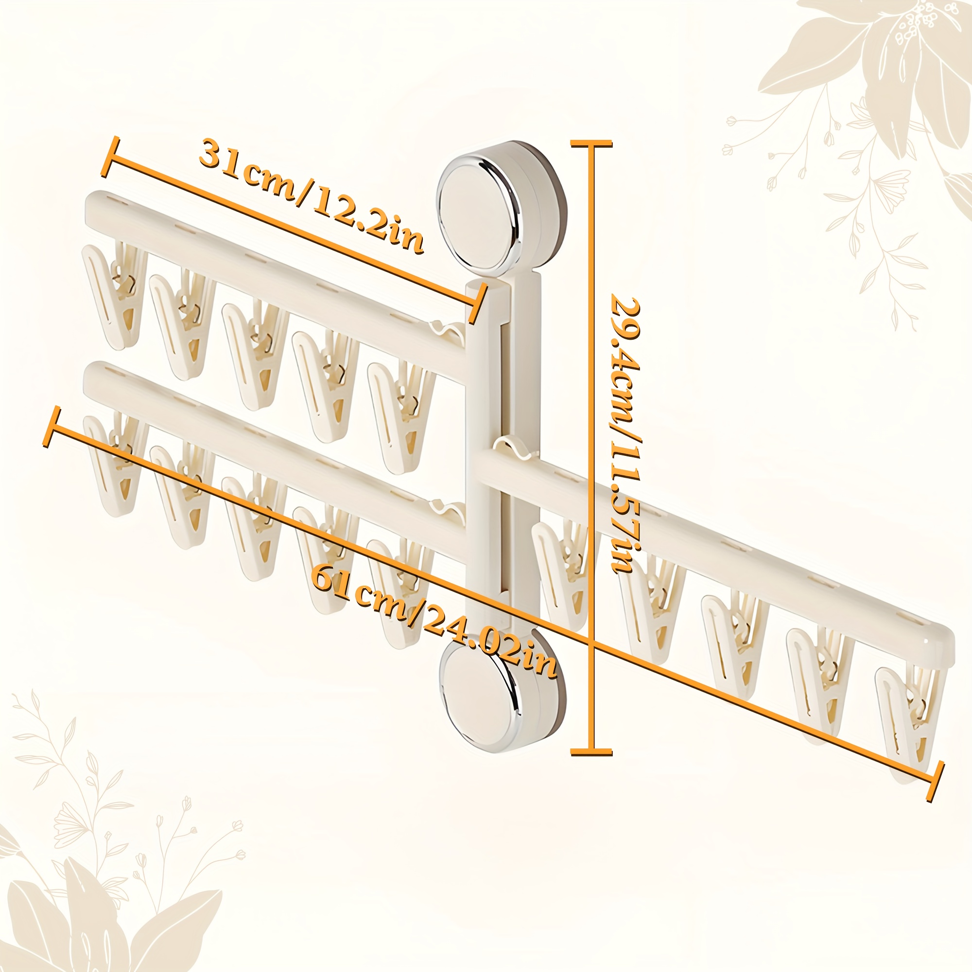 clothes drying rack foldable wall mounted strong suction cups laundry drying rack clothing for hanging clothes space saving clothes rack for dorm balcony laundry room organization collapsible   for socks towel drying Product details 4