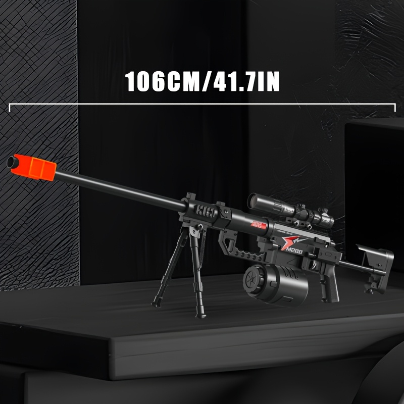 M200 Sniper Gun Electric Gel Jet Ball [7.4V High Speed Continuous Shooting Upgrade G Highly Assembled Toy Manual/automatic Dual Mode Drive Hand Automatic Semi-automatic Full Bullet Firing