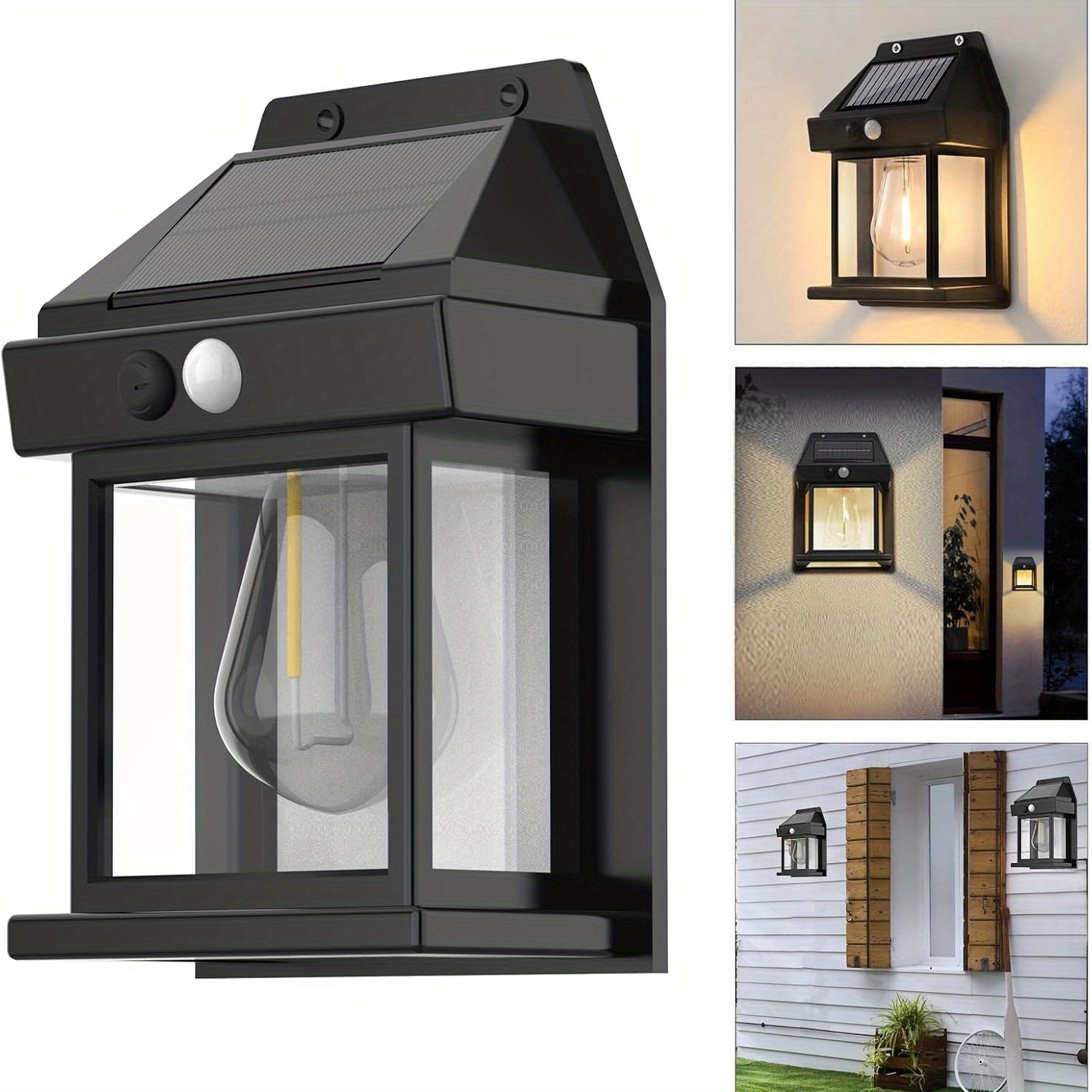 TEMU Led Wall Light, 3 Adjustable Lighting , Elegant Design, Long-lasting Solar-powered Lighting, Ideal For Courtyards, , , Garages, Streets, Outdoor