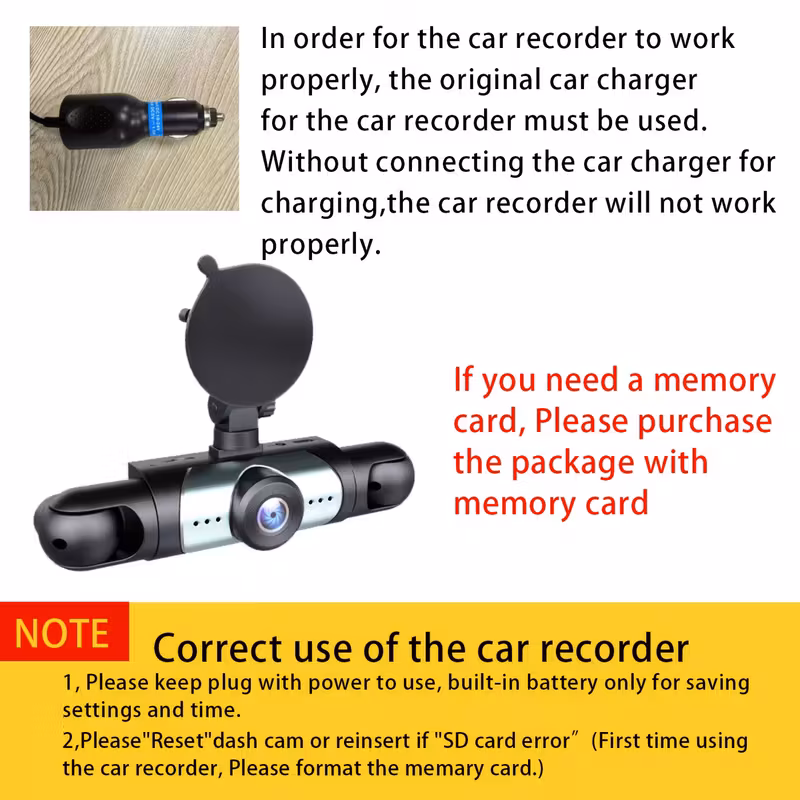 1080p dashboard camera for vehicles featuring four channels for front rear with a ips vision capabilities loop recording Product details 0