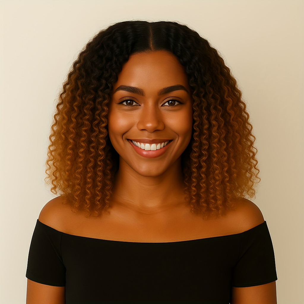 TEMU 16-inch Lace Front Curly Ombre Wig Natural Black To Honey Blonde Realistic Hairline Breathable Lace | Soft, Perfect For Daily Wear