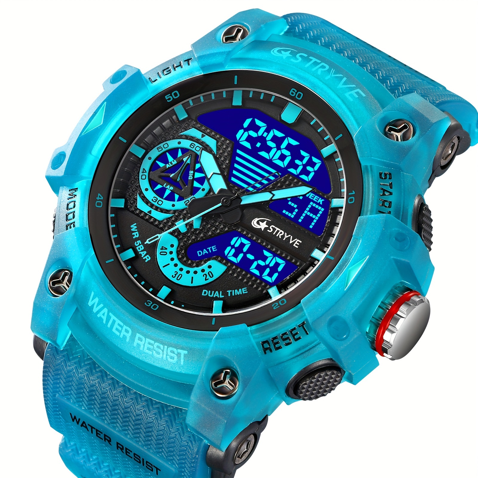 Einzelprodukt 3024 Elektronische Uhr Mit Gewebtem Armband, LED