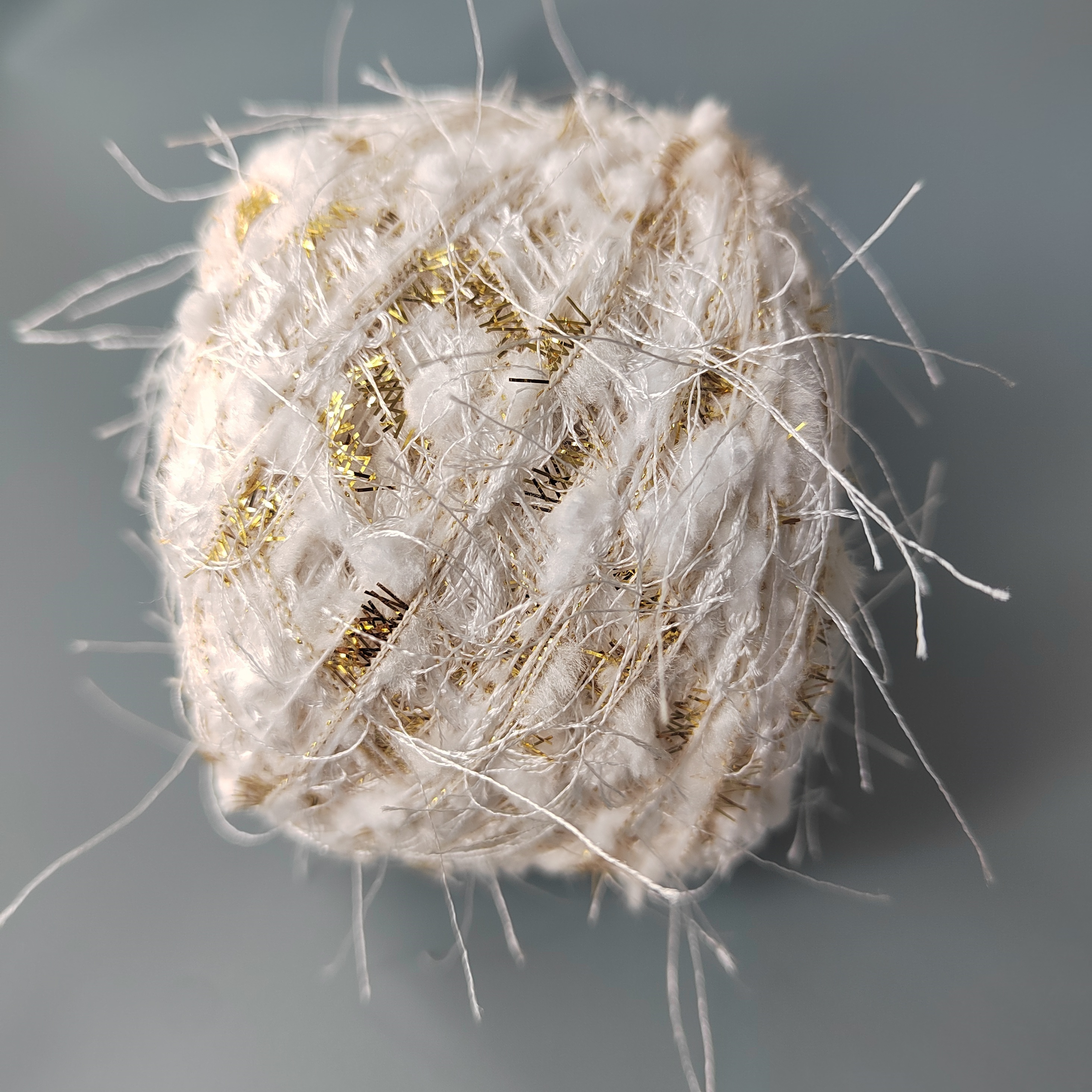 TEMU Fil mêlé à Chrysanthème Platine 50g par pièce, Fil de pin à paillettes effet fil dentaire, Fil mêlé spécial multibrins, Fil pour accessoire de
