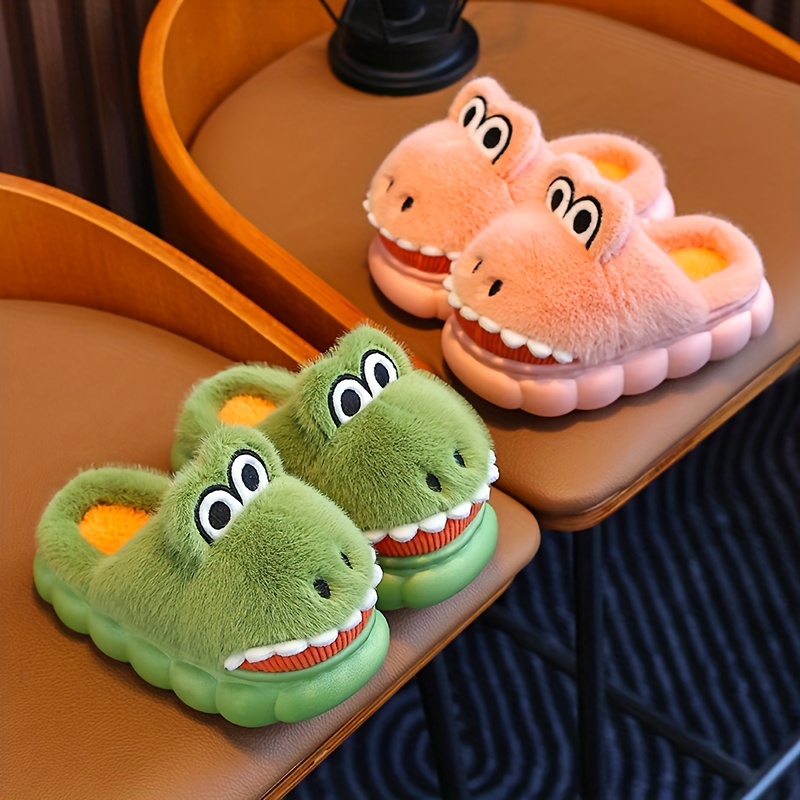 Pantoufles Dinosaure En Peluche - Enfant Garçon