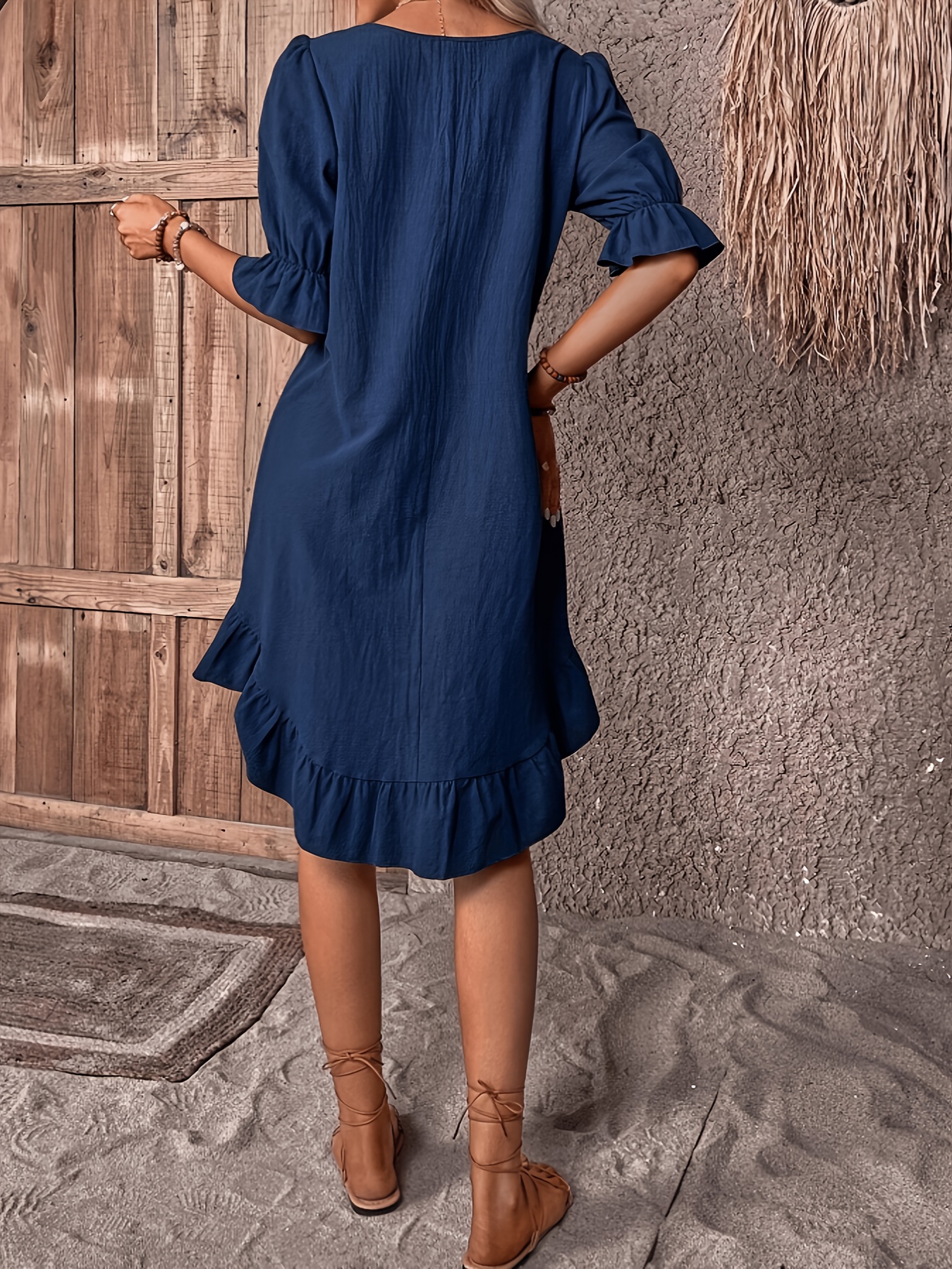 chinese dress ladies Women Loose Fitting Dresses Irregular Summer Dresses  SimpleLinenLife
