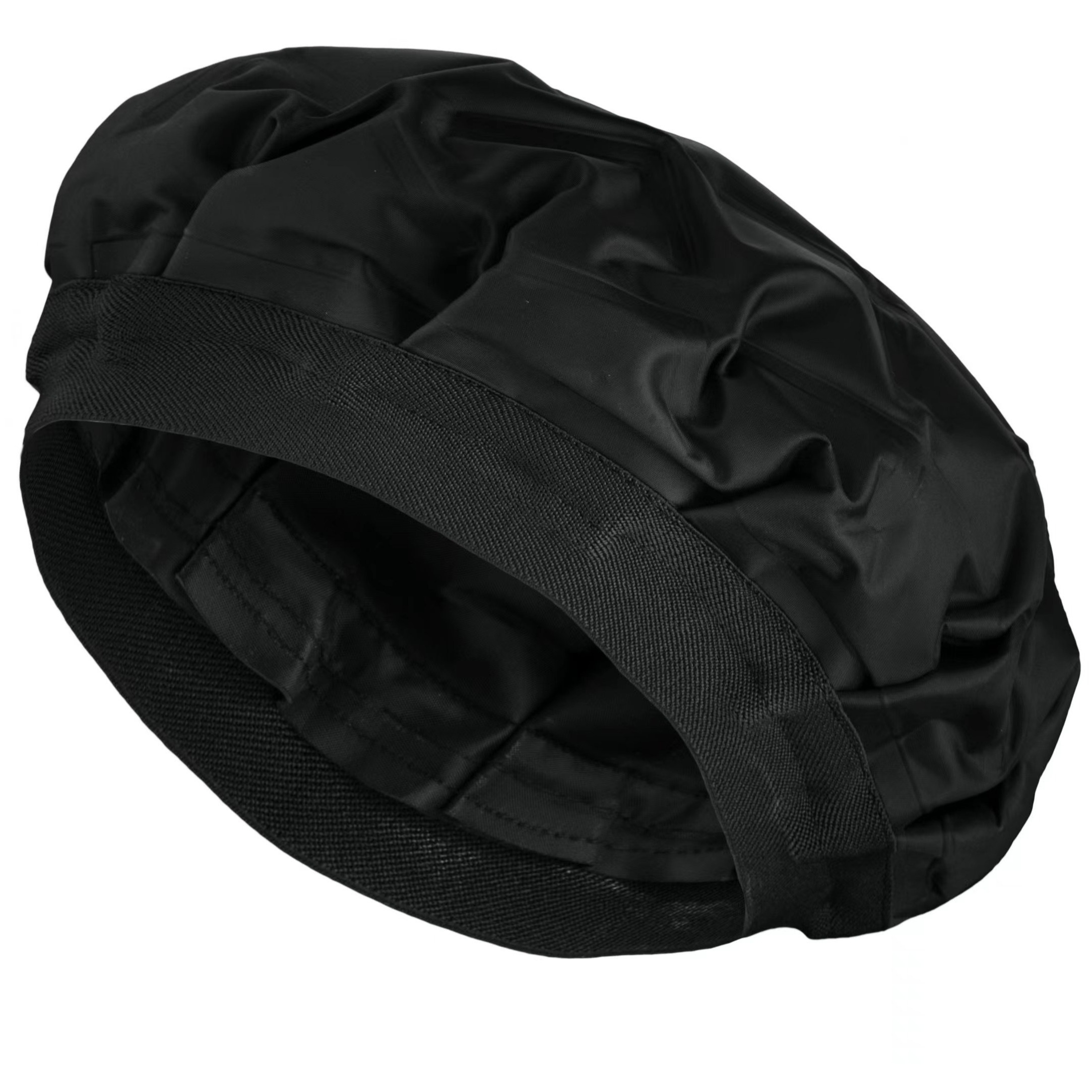 1 Pcs noir Bonnet de Nuit Satin, Chapeau Sommeil Élastique Réutilisable  Capuchon pour Soin des Cheveux Femme Adapté Cheveux Longs, Bouclés 
