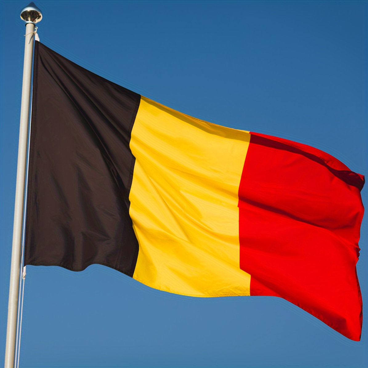 

Belgium Flag 3x5ft - Durable Polyester, Digital Print, With Grommets & Copper Buckle For Easy Hanging