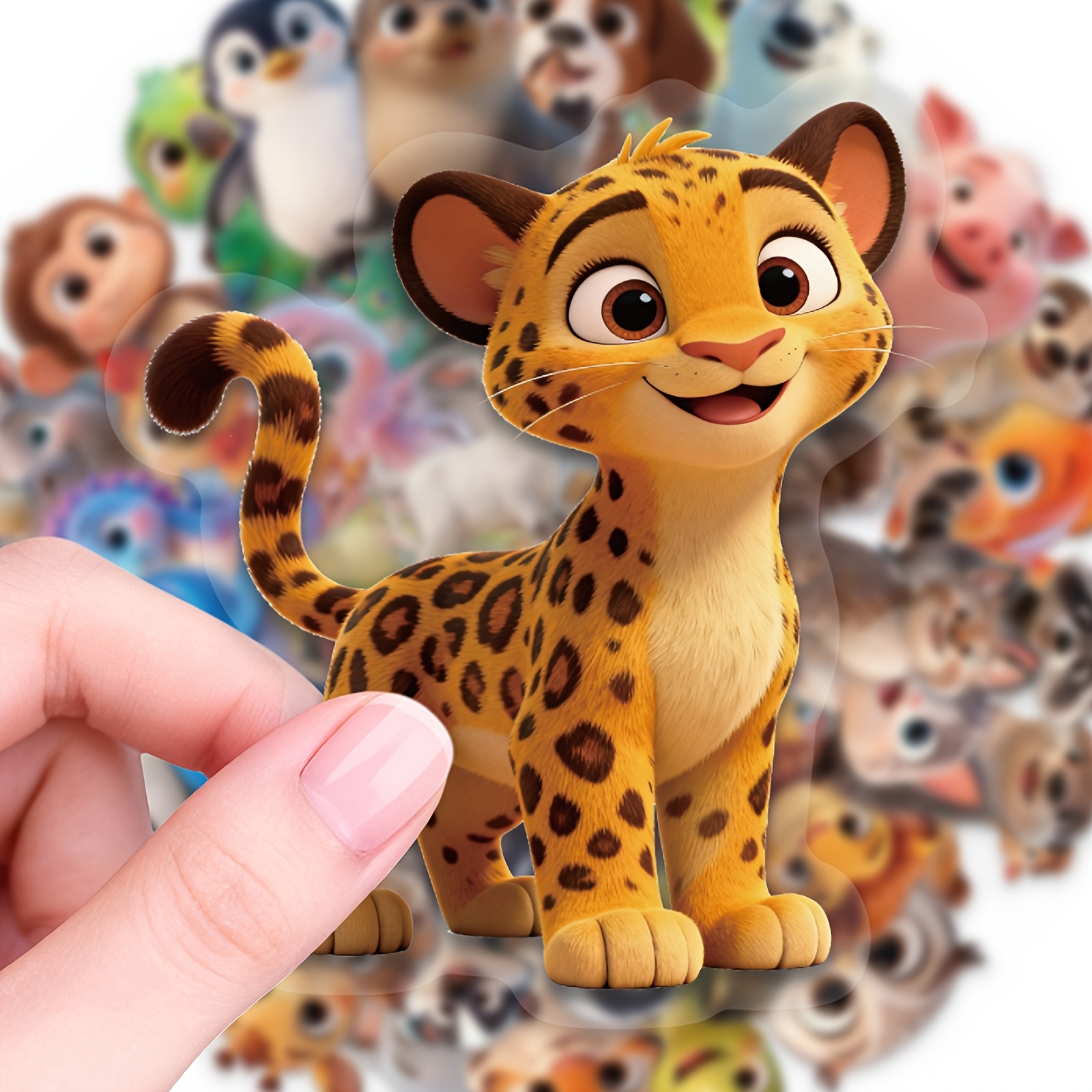 Image of 56 Small Animal-themed Pet , Suitable For Motorcycles, Cars, Laptops, Computers, Phone Cases, Guitars, Doors, Water Bottles, Helmets, Luggage, Refrigerators, And Gift Decoration Graffiti Stickers
