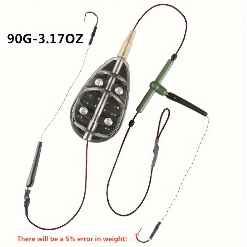 Image of Ftk 30g/1.06oz-100g/3.53oz Carp Fishing Bait Cage Stainless Hook Wire Swivel With 2 Line Hooks Feeder For Carp Fishing Tackle
