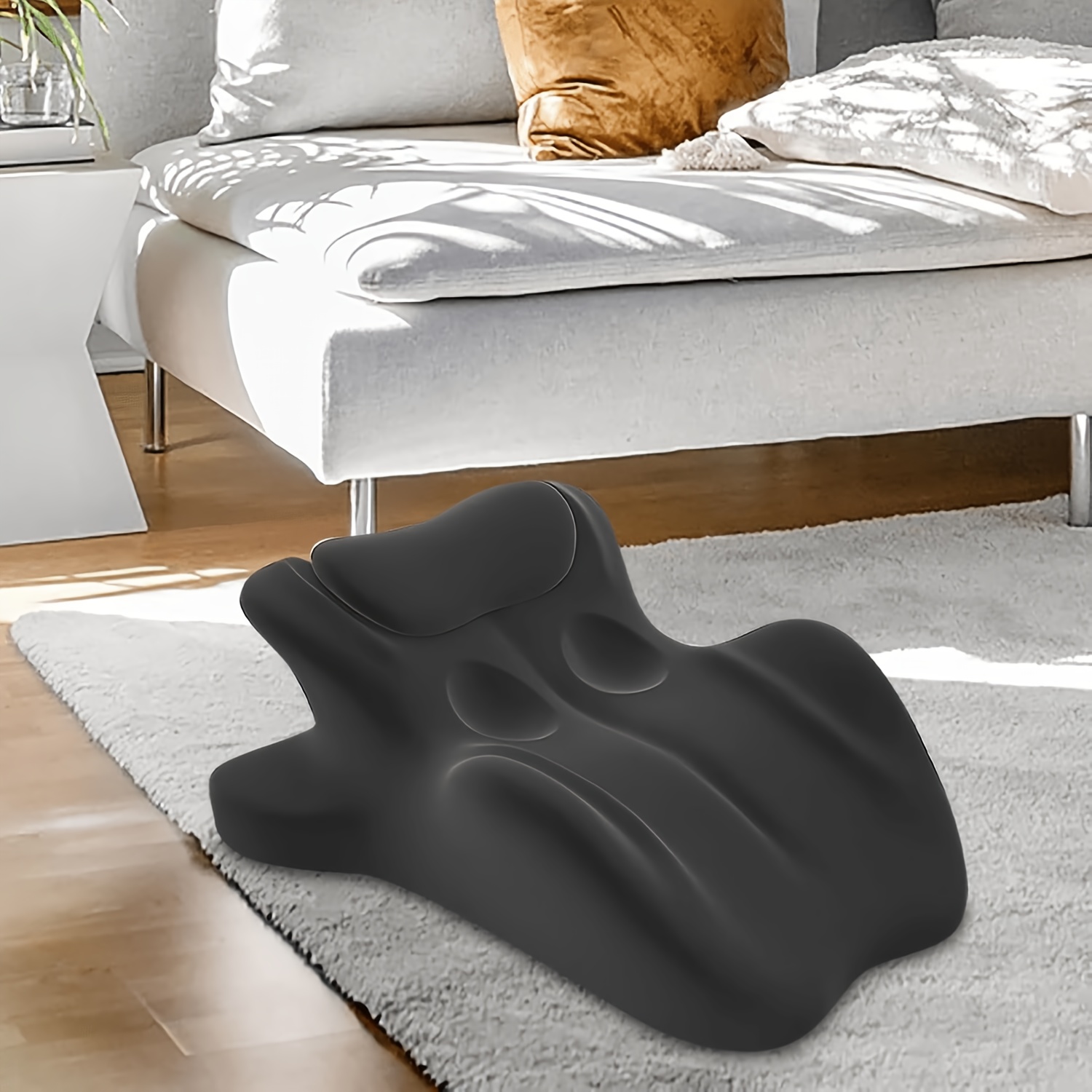 Stützkissen Rücken Rückenstützkissen 80x60x18 Cm – Großes Lendenwirbelkissen Mit Abnehmbarem Bezug, Maschinenwaschbar, Für Sofa, Bett & Büro