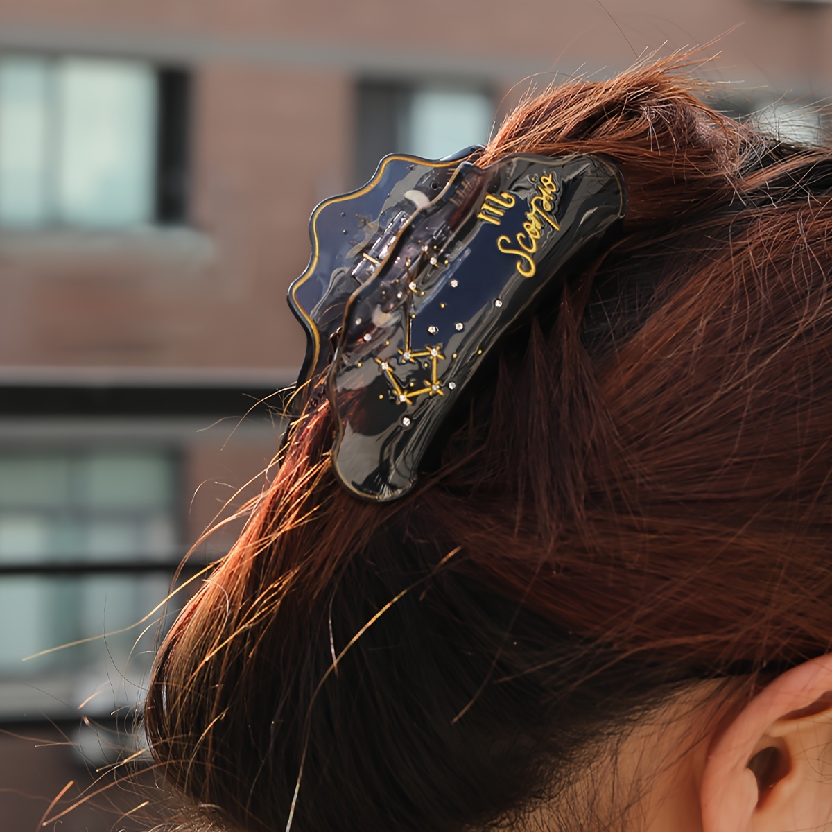 TEMU 1pc Personalized Bling Stones Hair Claw Clip
