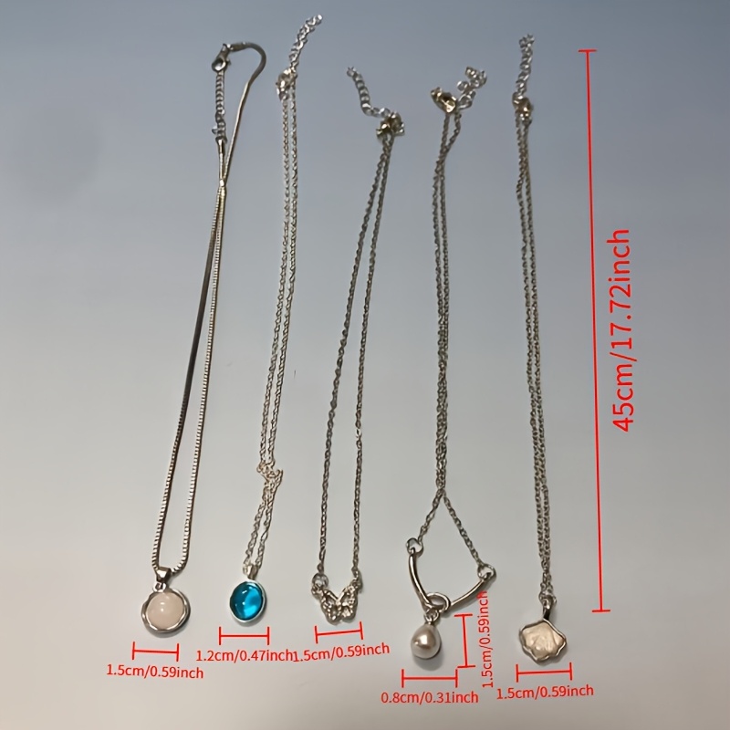 5pcs Moonstone Jewelry Set, Vintage Bohemian Style Accessories