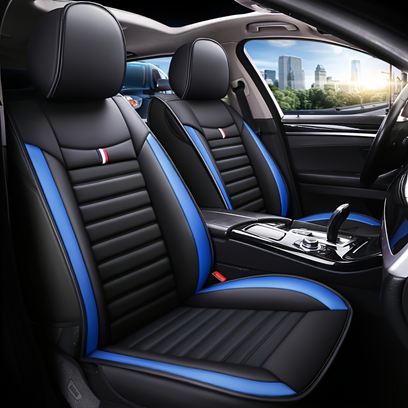 

2024 New Release 5-for Seat Full Coverage Seat Cover Set - All-season Pu Leather With Sponge Padding, Easy Maintenance, Scratch-resistant For Suv & Sedan - Installation Instructions Included