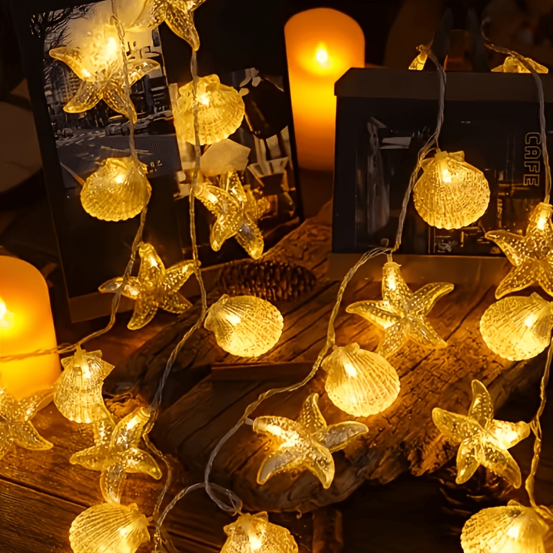 TEMU Catena Luminosa Decorativa a e Stella a Batteria (Batterie Non Incluse)
