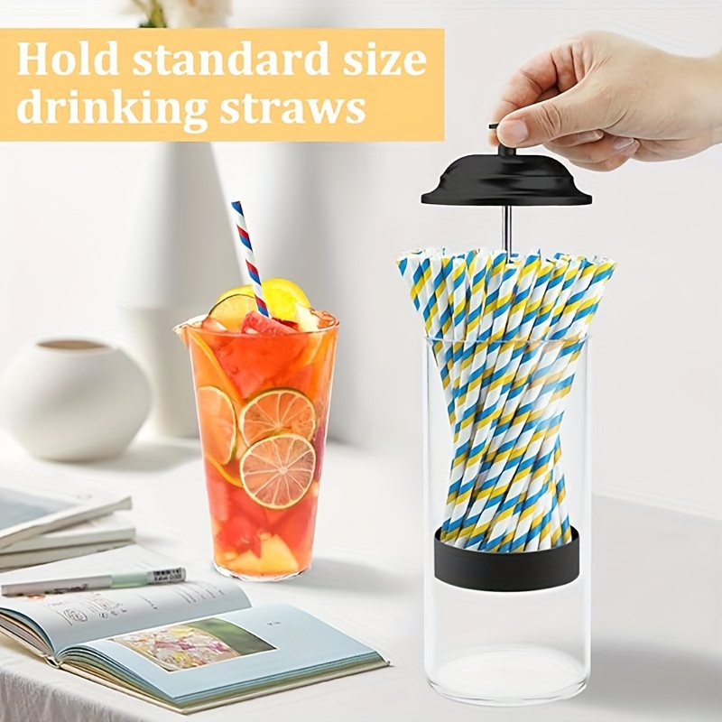 Straw Holder Multipurpose Storage Tube Reusable Straw Rack Dustproof Milk Tea Shop Fast Food Restaurant Straw Bucket Straw Dispenser Straw Stand Suitable for Home, Restaurants, Cafes, Bars, etc