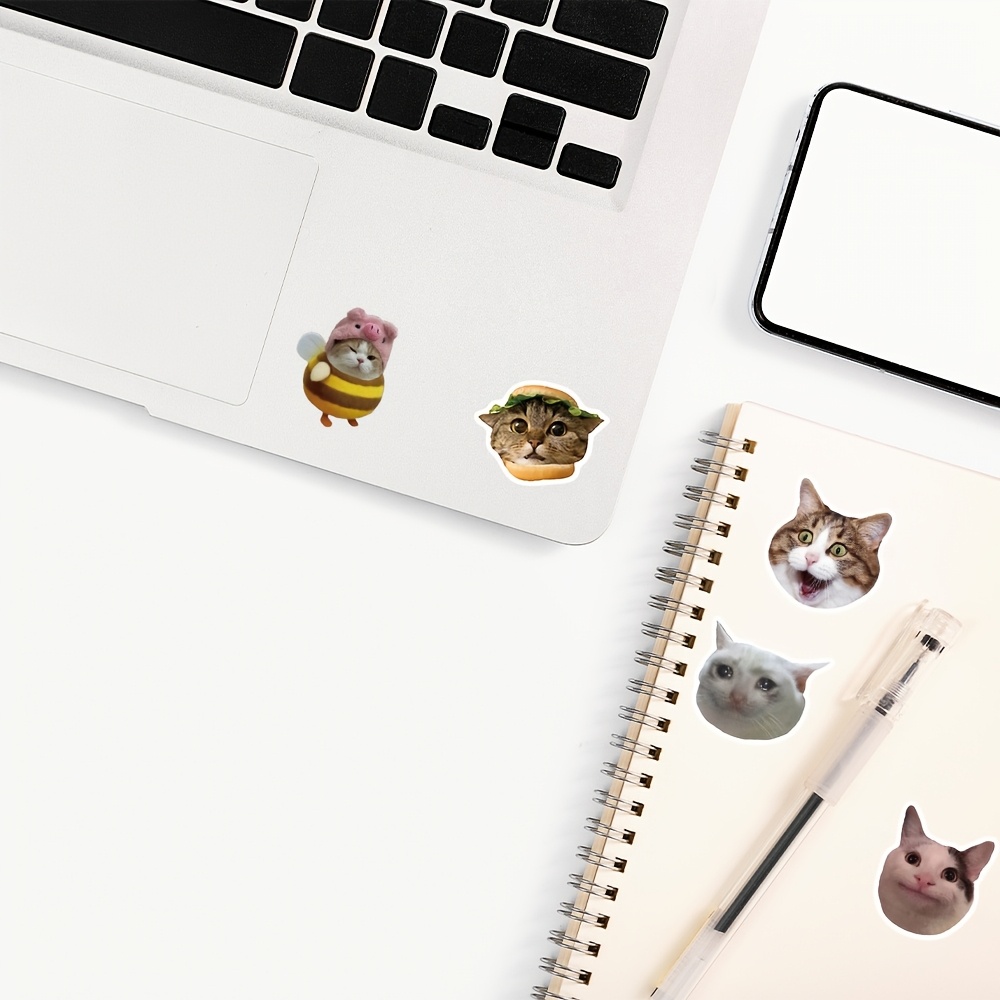 Image of 50pcs Cartoon Sticker Set For Decorating Cats, Diy Phone, Skateboard, Tablet, And Water Cup, Pvc Stickers