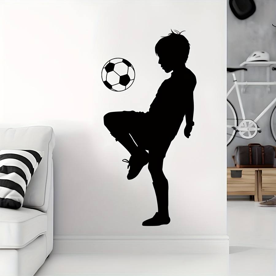 Image of Artistic Football Silhouette Wall Decal For Decorating Bedrooms, Living Rooms, , And ; A For Home Decor