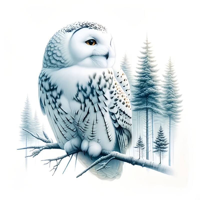 

Arctic Owl Heat Transfer Decal - Diy Iron-on Patch For T-shirts, Jeans, Hoodies, Handbags & Pillows | Pvc Material