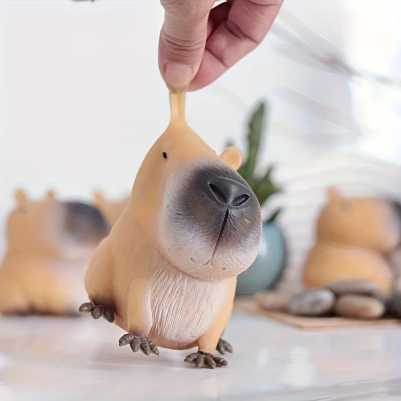 1pc   rubber capybara   toy quick rebound unique animal fidget toy   gift for young   details 0