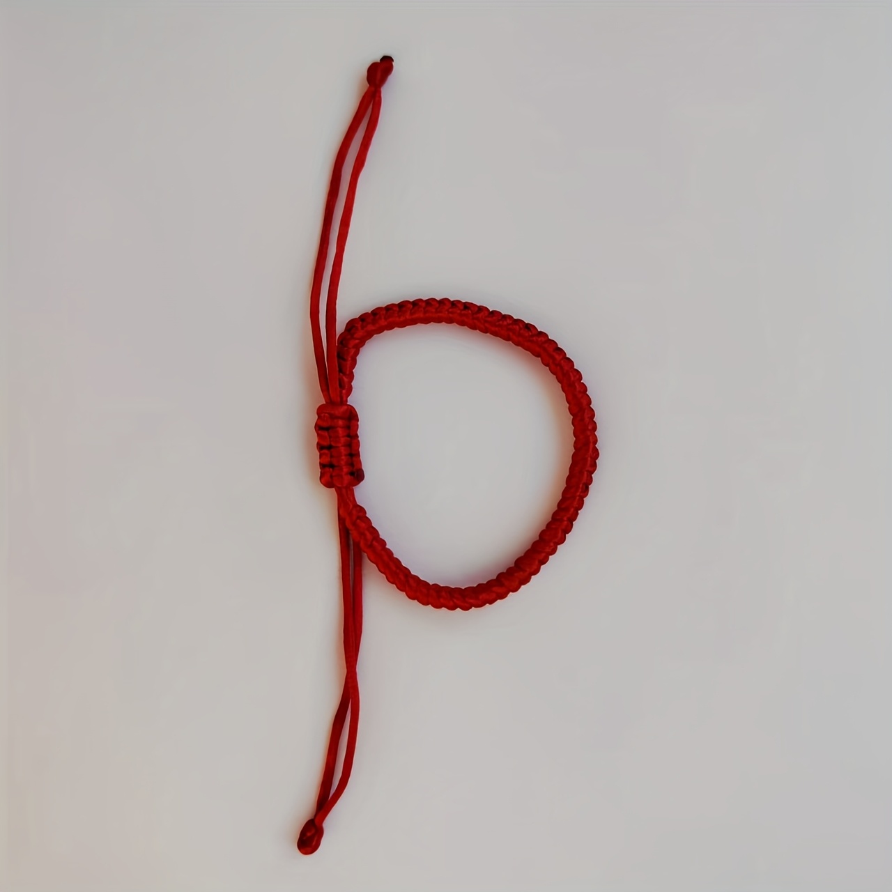 2pcs Red Rope Lucky Knot Bracelets, Handwoven Adjustable