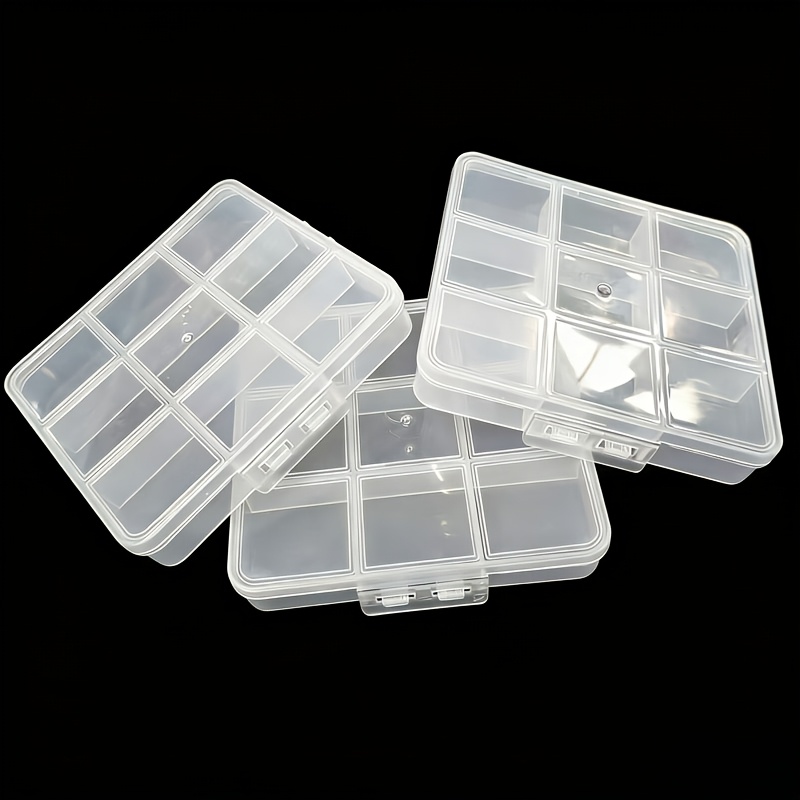 TEMU Set Of Boxes With 9 Compartments For Fishing Lures, Versatile Tackle Storage Organizer, Portable Case For Bait And Hooks, Sturdy Plastic