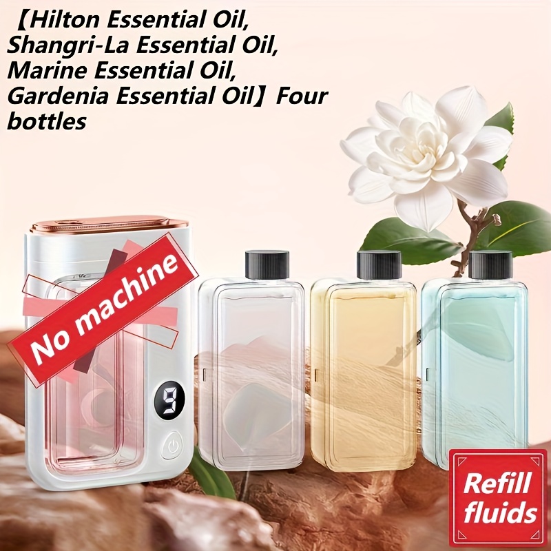 TEMU [four-bottle ] Essential Oil Refill For Diffusers | 4 Classic Scents-, , -la, And True Self | Large Capacity Alcohol-free Formula, Compatible