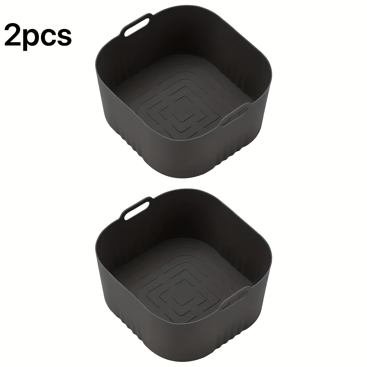 Image of 2pcs, Silicone Baking Tray Suitable For Air Fryers, Fit For Hd9252, Hd9200, Hd9255, Etc. It Has A Surface, To Use In Air Fryers, Ovens, And Microwaves