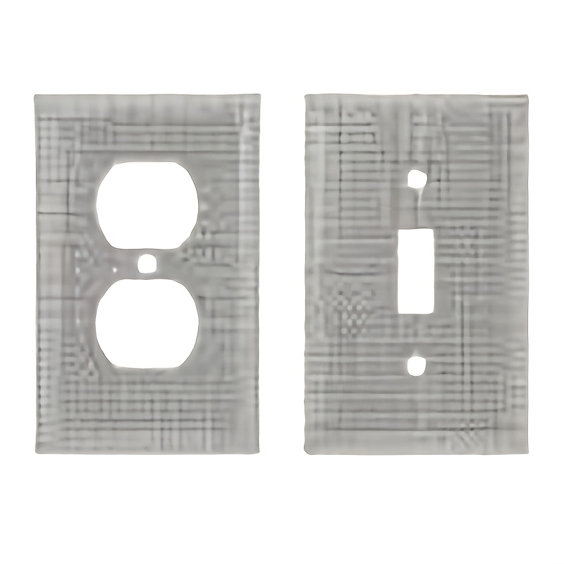 TEMU 2pcs Switch Cover Shiny Silvery Rhinestones Wall Plate Light Switch Wall Plate Cover Sparkly Diamond Plate Outlet Decorative Glitter Outlet