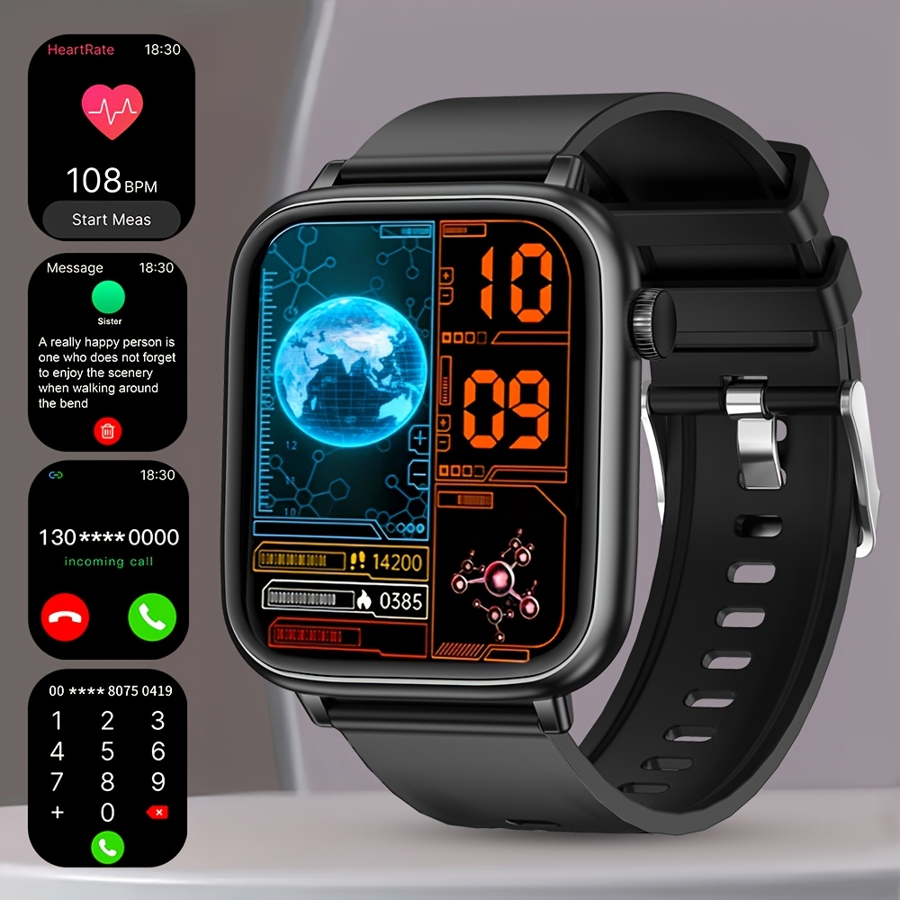 Image of Smart Watch For Men And Women Gift, 1.81 Inch Full Screen Smartwatch With Text And Call Capabilities, , Fitness Watch, Exercise Mode, Pedometer, Distance, , 100+ Exercise Mode