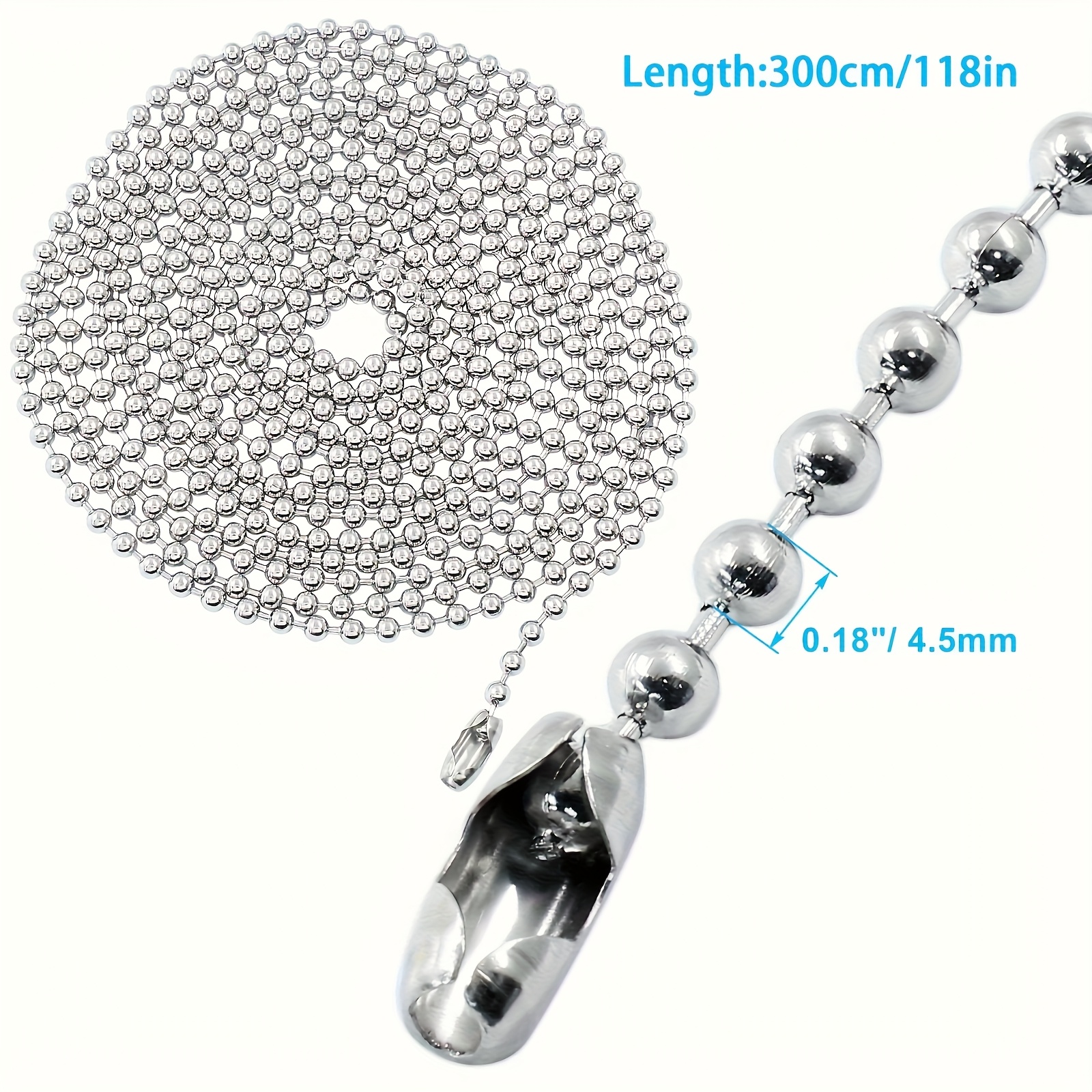 stainless steel ball chain beaded pull chain extension chain