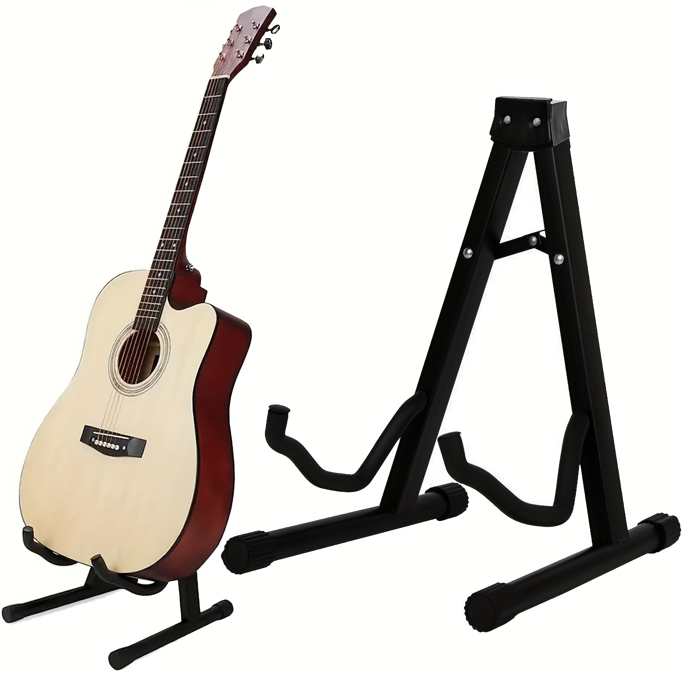 

Portable And Foldable Guitar Stand, Folding Guitar Stand With Non-slip Rubber And Foam , Stand For Acoustic Guitar, Electric Guitar, Bass, Ukulele, Banjo, Holds Your Instrument And Space