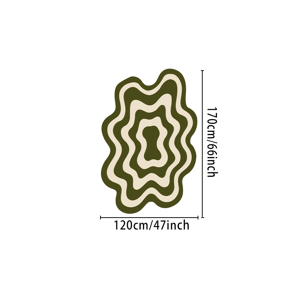 TEMU [Produit] Tapis, Salon Rétro Isobarique Irrégulier Style Ins, Motif , Tapis de Sol Irrégulier, Tapis Décoratif Vintage pour Table Basse, Luxe