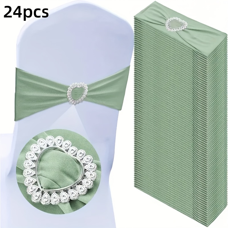 E-shop 24 Elegante Elastische Stuhlschleifen mit Herz-Knoten – Vielseitig für Hochzeiten, Partys, Zeremonien Bankettdekorationen. Ideal für Halloween,