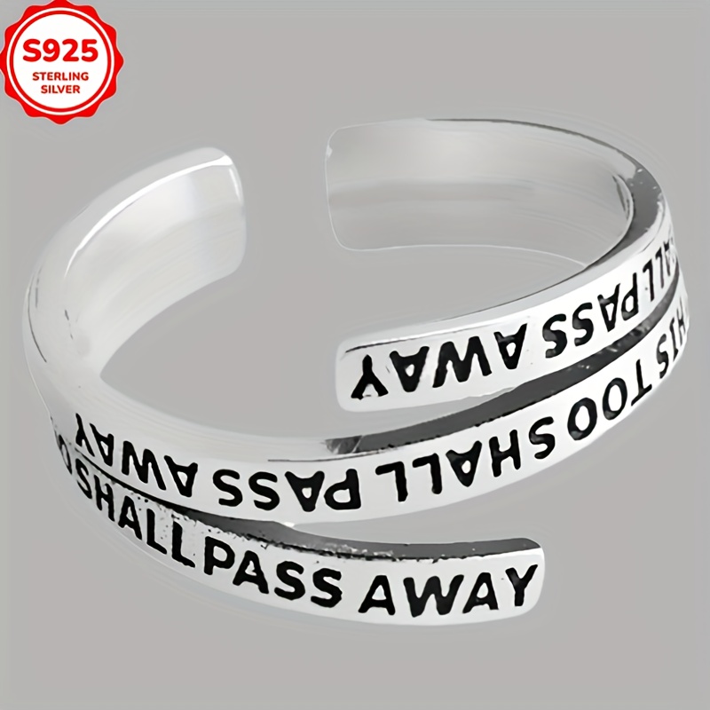 Low Allergy Retro Layered Letter Women's Ring Creative Temperament Ring