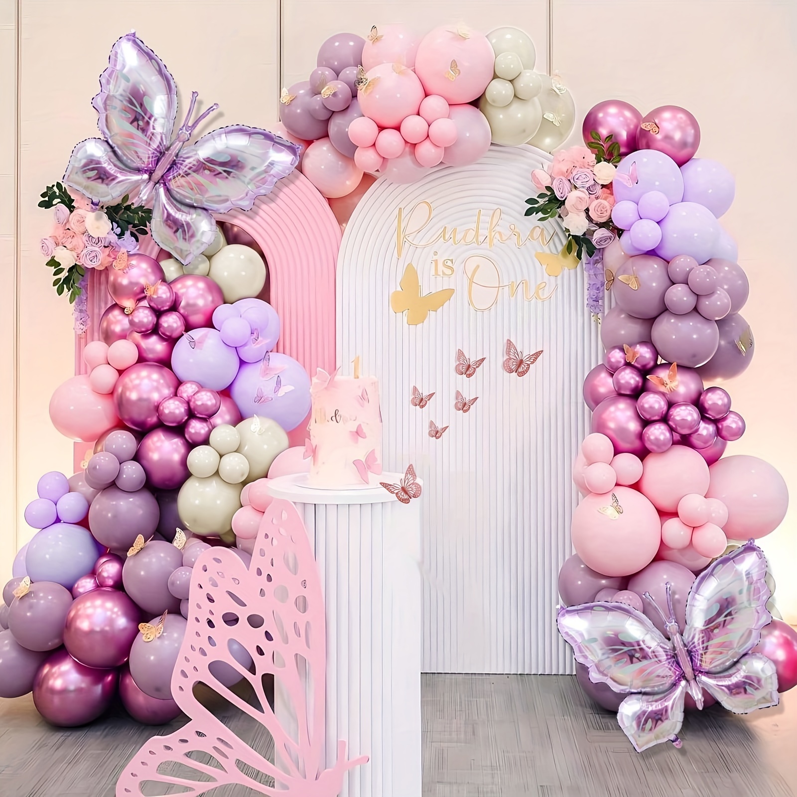 

159pcs Butterfly-themed Kit - Mixed Color Latex & Foil Balloons For Birthday, Wedding, Bridal Shower, Anniversary - Universal Party Decorations For All Ages With Multiple Accessories